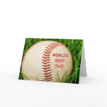 Baseball Worlds Best Dad Card