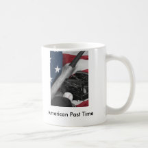 basebasll bwredblue, American Past Time Mugs