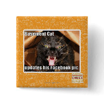Basement Cat Pinback Buttons