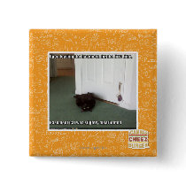 Basement Cat, slightly disoriented Pinback Buttons
