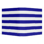 Basic Blue and White Stripes Vinyl Binder