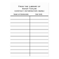 Basic Book Insert Card. Business Card