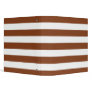 Basic Brown and White Stripes Pattern Vinyl Binder
