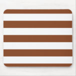 Basic Brown and White Stripes Pattern Mouse Pad