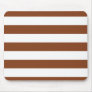 Basic Brown and White Stripes Pattern Mouse Pad