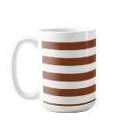 Basic Brown and White Stripes Pattern Coffee Mug