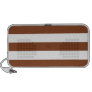 Basic Brown and White Stripes Pattern Speaker System