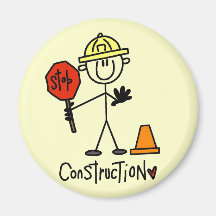 Basic Construction Tshirts and Gifts Fridge Magnets