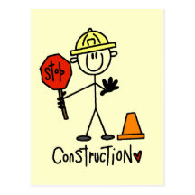 Basic Construction Tshirts and Gifts Post Cards