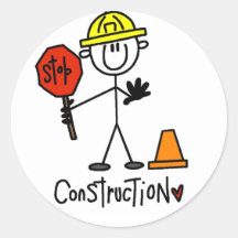 Basic Construction Tshirts and Gifts Sticker
