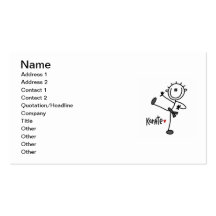 Basic Male Stick Figure Karate T-shirts and Gifts Business Card