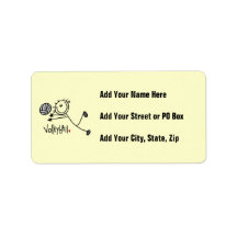 Basic Male Stick Figure Volleyball Labels
