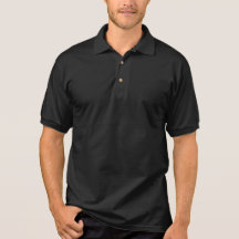 Basic Men's Gildan Jersey Polo Shirt Black