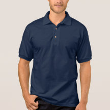 Basic Men's Gildan Jersey Polo Shirt Navy