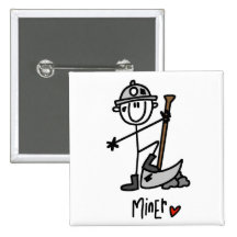Basic Miner T-shirts and Gifts Button