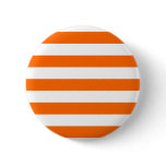 Basic Orange and White Stripes Pattern Button