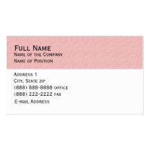 Basic Pink Business Card