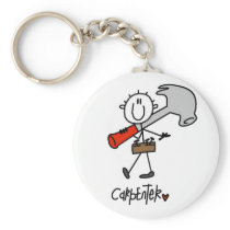 Basic Stick Figure Carpenter Tshirts and Gifts Key Chains