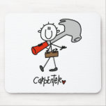Basic Stick Figure Carpenter Tshirts and Gifts Mouse Mats