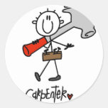 Basic Stick Figure Carpenter Tshirts and Gifts Stickers