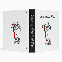 Basic Stick Figure Dentist Vinyl Binder