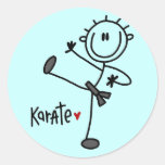 Basic Stick Figure Karate T-shirts and Gifts Stickers