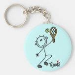 Basic Stick Figure Tennis Tshirts and Gifts Key Chains
