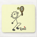 Basic Stick Figure Tennis Tshirts and Gifts Mouse Pad