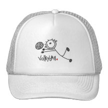 Basic Stick Figure Volleyball Tshirts and Gifts Hat