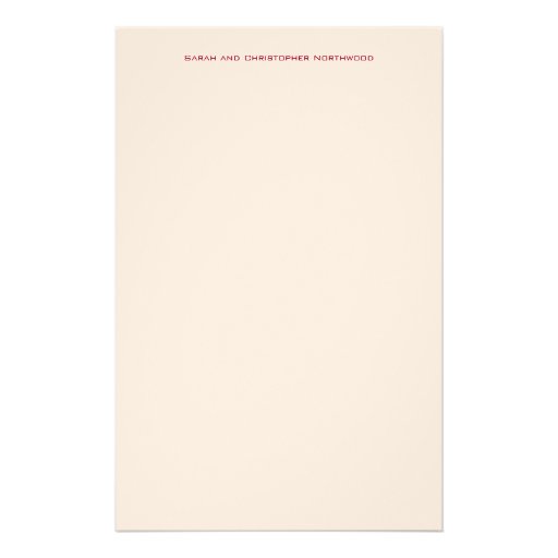 Basics ::  Venetian Red :: Stationery