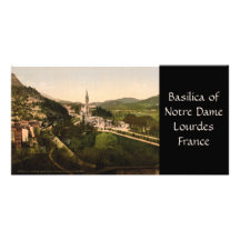 Basilique de Notre Dame, Lourdes, France Cartes De Vœux Avec Photo