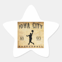 Basket-ball 1893 d'Iowa City Iowa Autocollant
