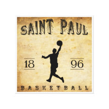 Basket-ball 1896 de Saint Paul Minnesota Toile Tendue