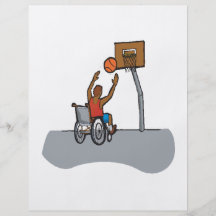 Basket-ball de fauteuil roulant prospectus en couleur