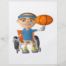 Basket-ball de fauteuil roulant prospectus personnalisés
