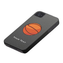 Basket-ball de regard de fibre de carbone coques iPhone 4 Case-Mate