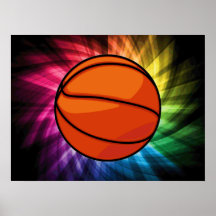 Basket-ball ; Sport ; arc-en-ciel Affiche