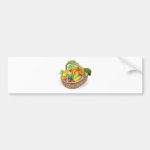 Basket fresh vegetables bumper sticker