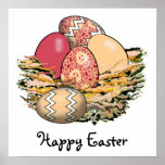 Basket of Colourful Easter Eggs 09 Poster
