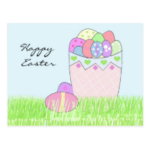 Basket of Easter Eggs Post Cards