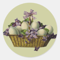 Basket of Eggs & Violets - Sticker stickers