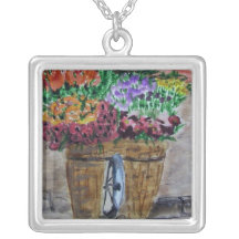 Basket of Flowers Necklace