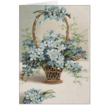 Basket of Forget-Me-Nots Mother's Day Card