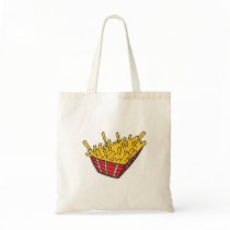 basket of french fries tote bags