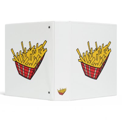 basket of french fries 3 ring binders by doonidesigns