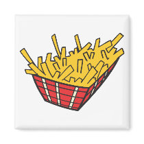 basket of french fries fridge magnet
