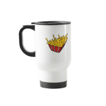 basket of french fries coffee mug