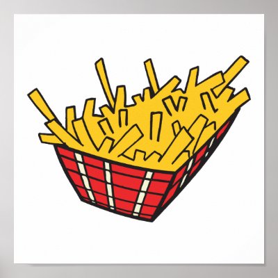 basket of french fries posters by doonidesigns