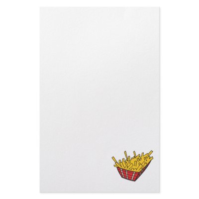 basket of french fries customized stationery by doonidesigns