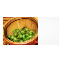 Basket of Green Grapes Picture Card